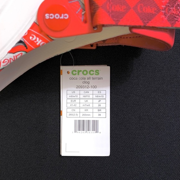 CROCS Limited Edition Coca Cola x Crocs w/ Coke Jibbitz Charms Men’s 8 US - Picture 6 of 7